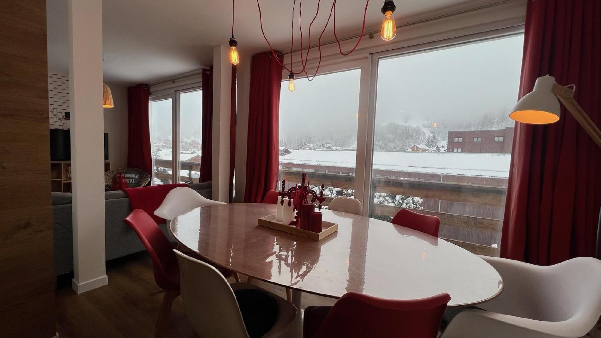 Rouge Canneberge -8 Personnes- 84M2 Vue Degagee Setaz Valloire Extérieur photo